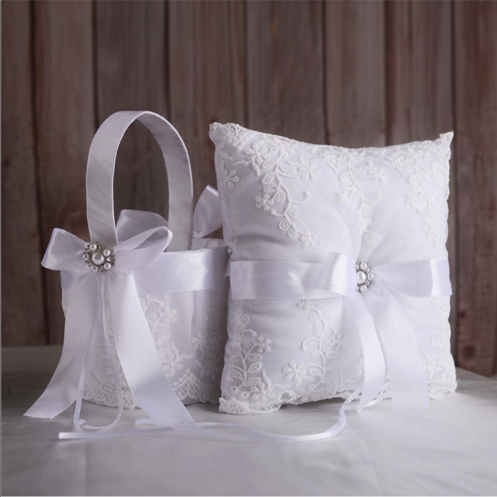 Flower Girl Basket and Ring Bearer Pillow